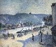 Camille Pissarro Rouen A Bend in the River oil painting artist